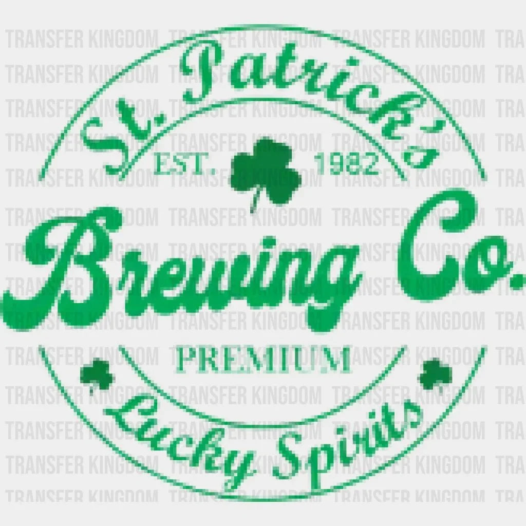 St. Patrick's Brewing Co. Lucky Spirits Design - DTF heat transfer - Transfer Kingdom
