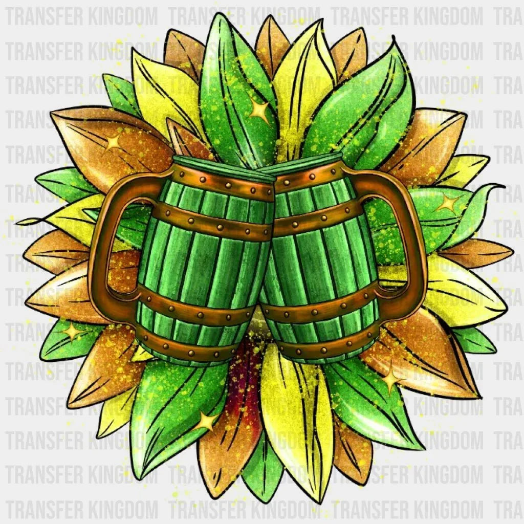 St. Patrick's Day Beers Flower Design - DTF heat transfer - Transfer Kingdom