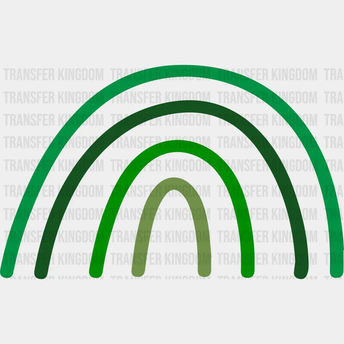 Lucky Green Rainbow St. Patrick's Day Design - St. Patrick's Day DTF heat transfer