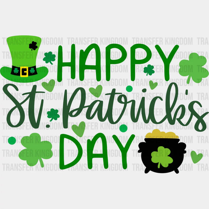 Hat Happy St. Patrick's Day Design - DTF heat transfer