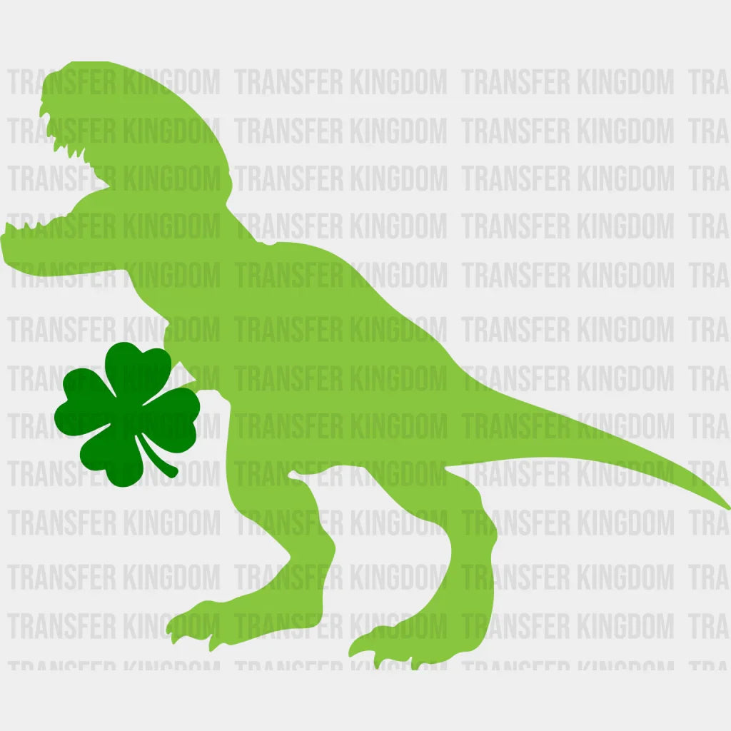 T-rex St. Patrick's Day Design - DTF heat transfer - Transfer Kingdom