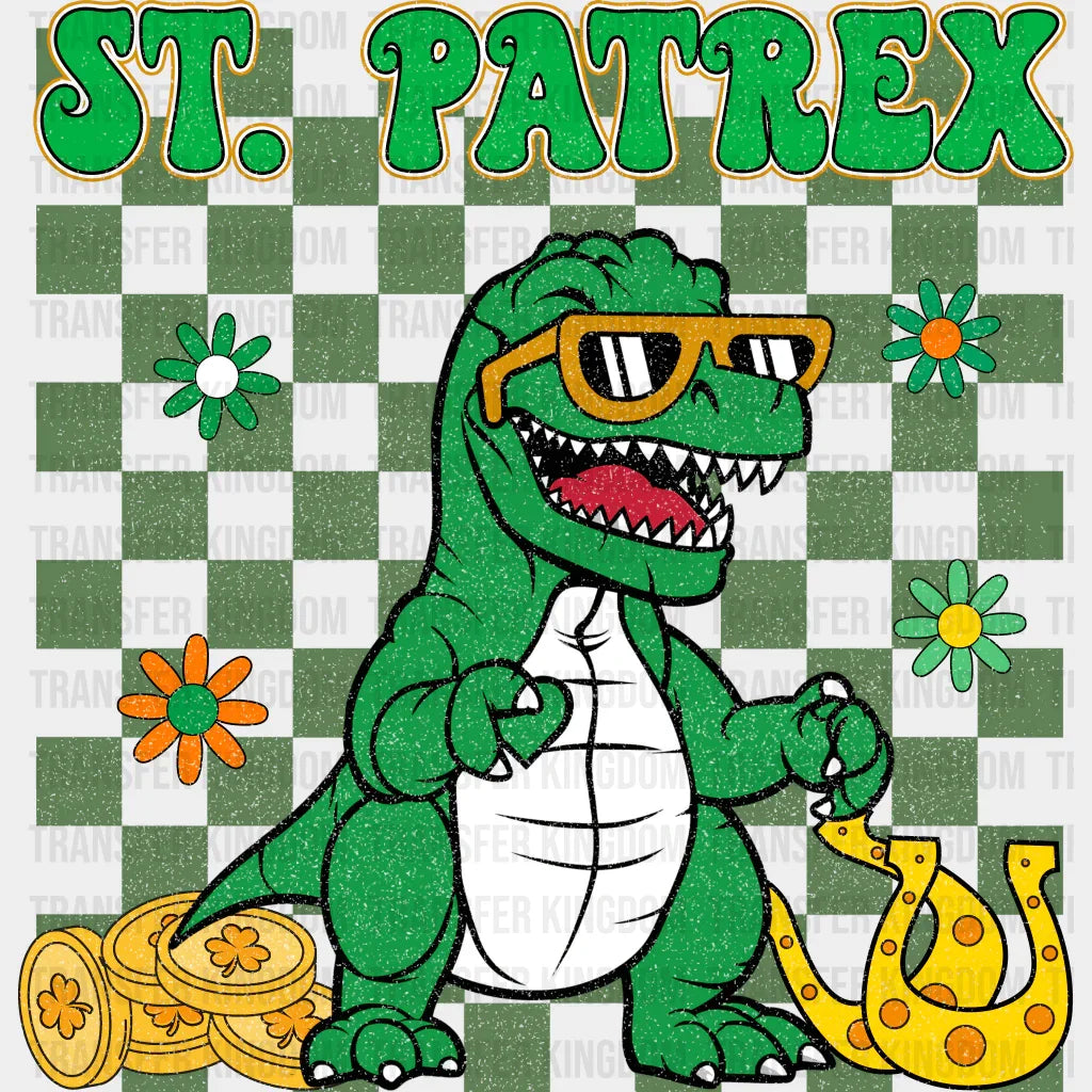 T-Rex St. Patrick's Day Design - DTF heat transfer - Transfer Kingdom
