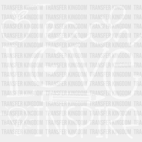 Teach Love Inspire 100 Days Of School Design - DTF heat transfer - Transfer Kingdom