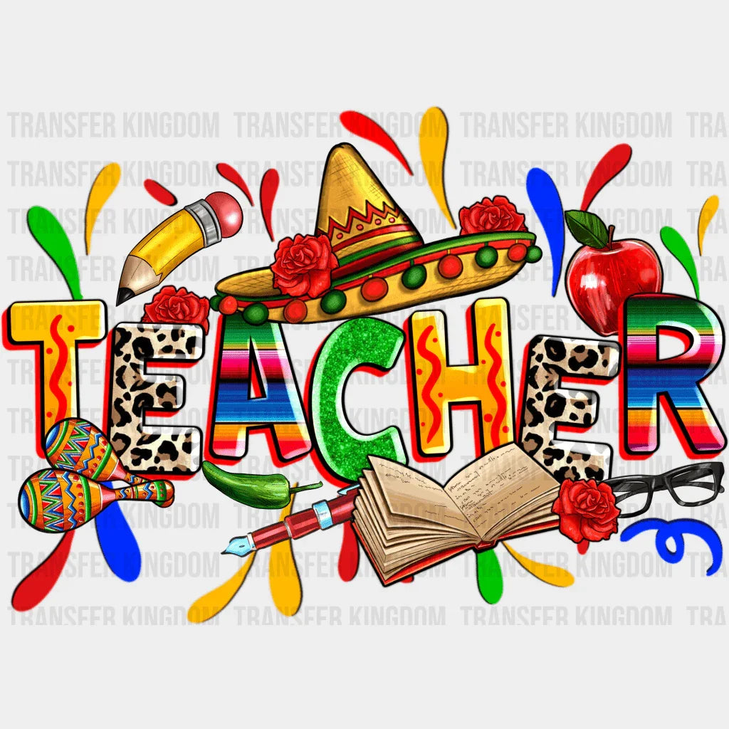 Teacher - Cinco De Mayo DTF heat transfer - Transfer Kingdom