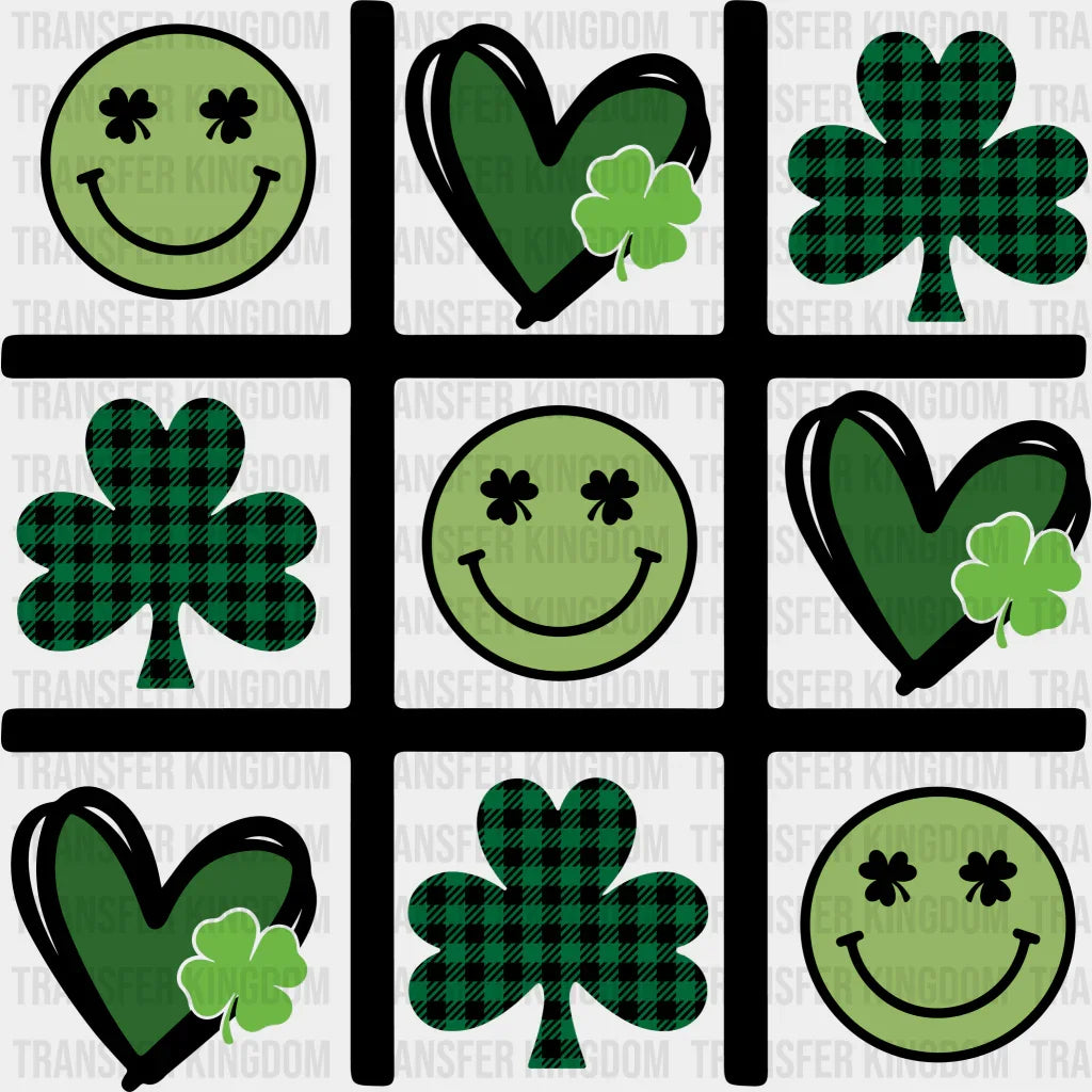 Tic-Tac-Toe St. Patrick's Day Design - DTF heat transfer - Transfer Kingdom