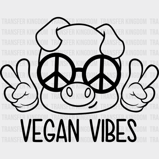 Vegan Vibes - Design Dtf Heat Transfer Unisex S & M ( 10 ) / Dark Color See Imaging
