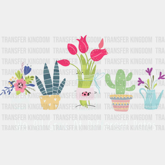 We All Grow At Different Rates 100 Days Of School Design - DTF heat transfer - Transfer Kingdom