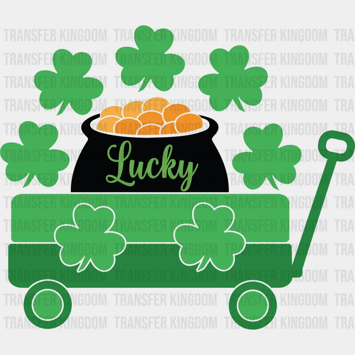 Wheelbarrow Carrying Pot Of Gold St. Patrick's Day Design - DTF heat transfer